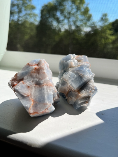Rough Blue Calcite Raw Stone
